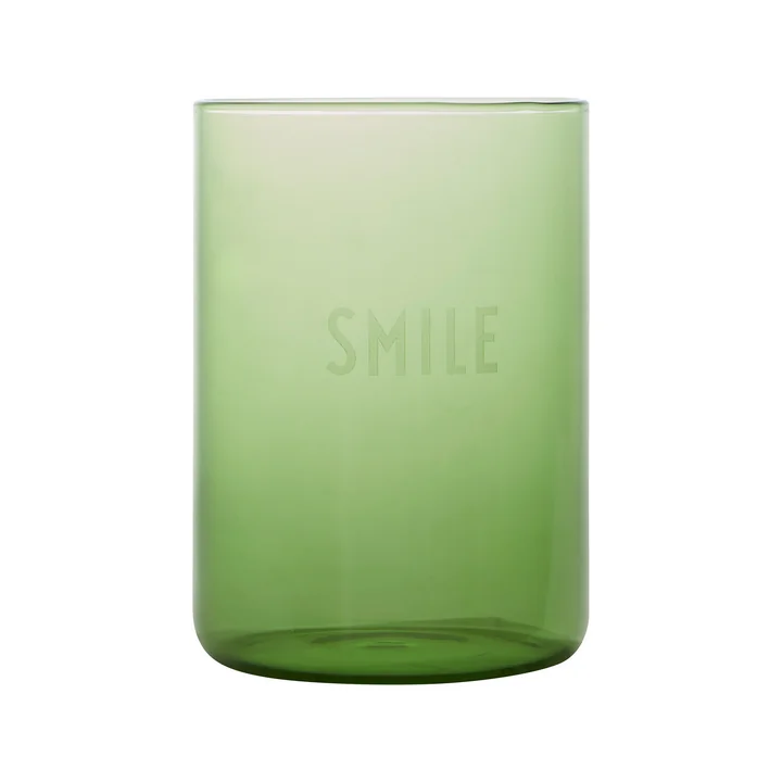 Design Letters - AJ Favourite Trinkglas, Smile / grün