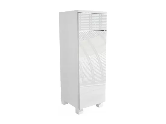 LAVEO 30 CM - Meuble salle de bain en BLANC laqué à accrocher ou poser