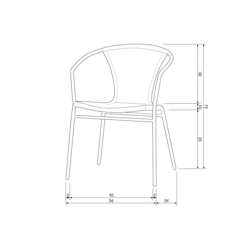 WOOOD Weston Stoelen Buiten - Rattan/Metaal - Jungle - Set van 4