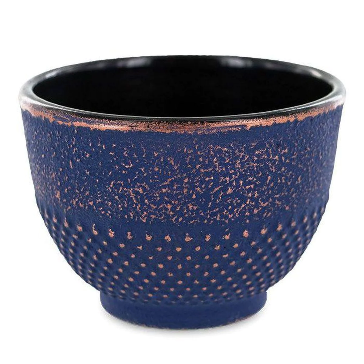 4 tasses en fonte bleu et bronze 0,15 L Aromandise
