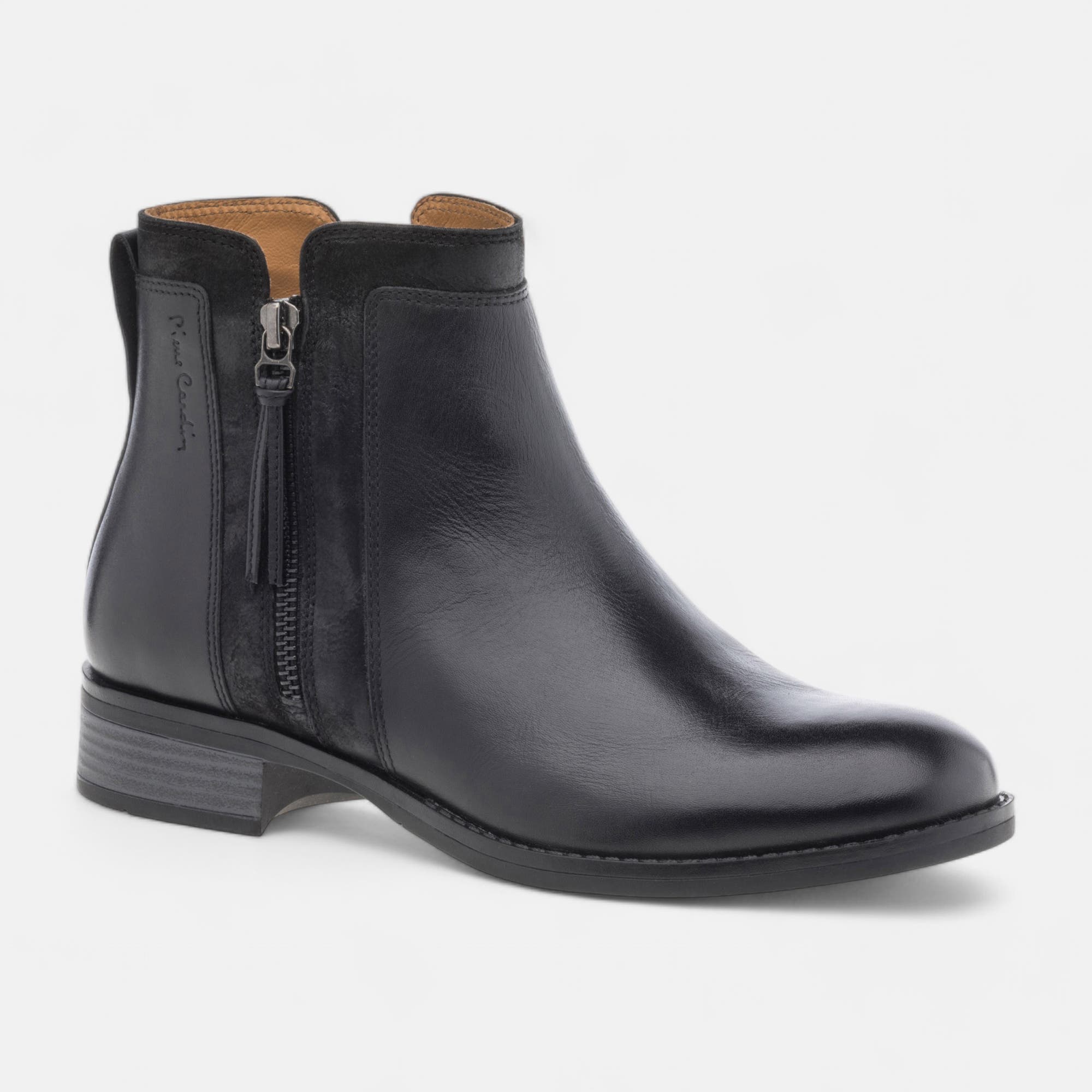 Bottines Femme en cuir noir