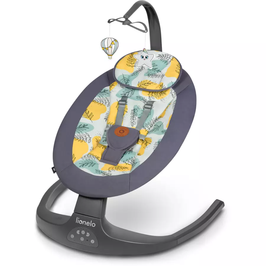 lionelo Babywippe Ralf Concrete Grey