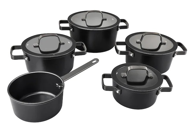 Hanseatic Topf-Set »ALU PRO« Set, Fleischtopf 1x 16 cm / 2x 20 cm / 1x 24 cm, Stielkasserolle 16 cm, 9 Stk. tlg. Aluminium