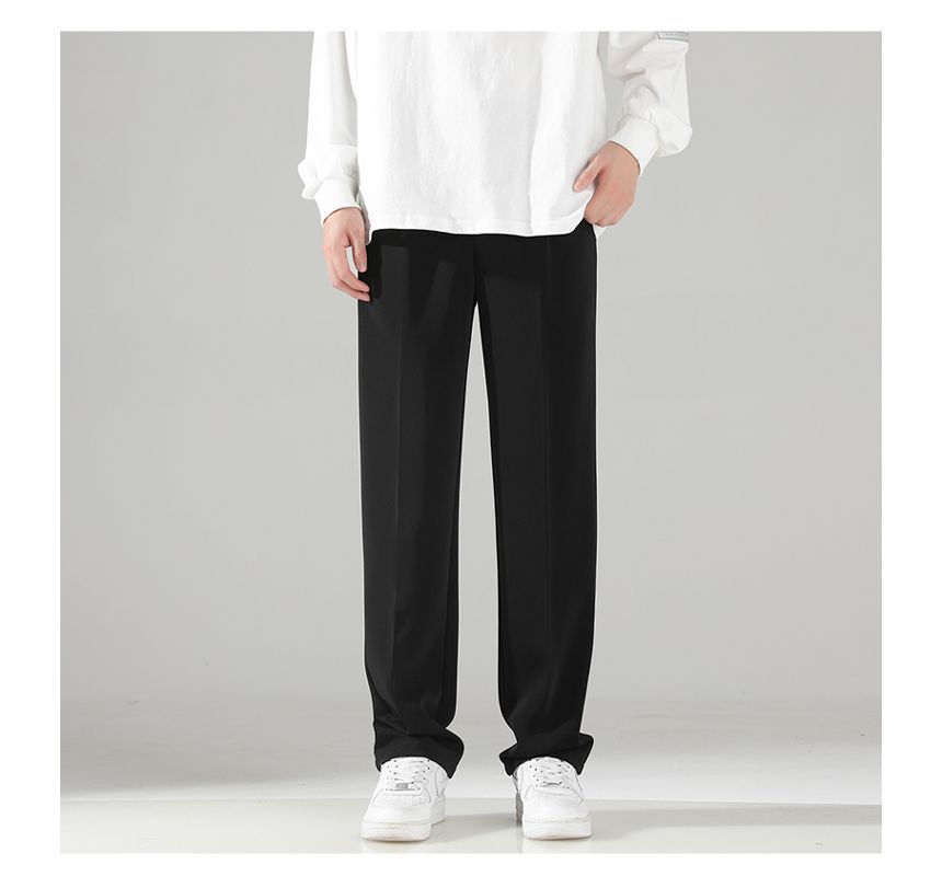 Naideth - Halfhoge effen rechte broek