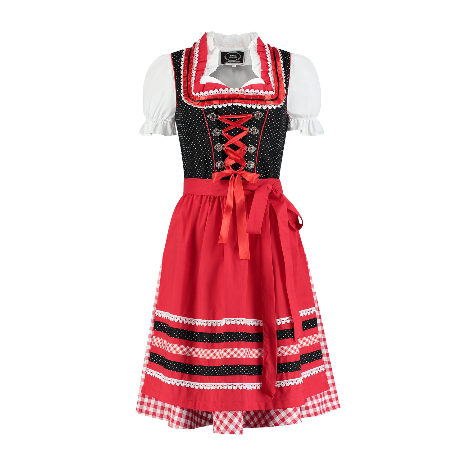 Rood Witte Dirndl Jurk Oktoberfest Dames Geruit