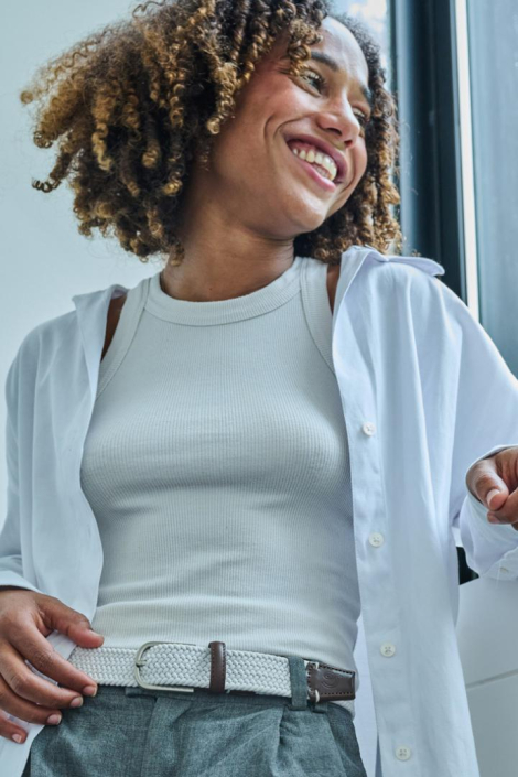 La Boucle witte heren riem