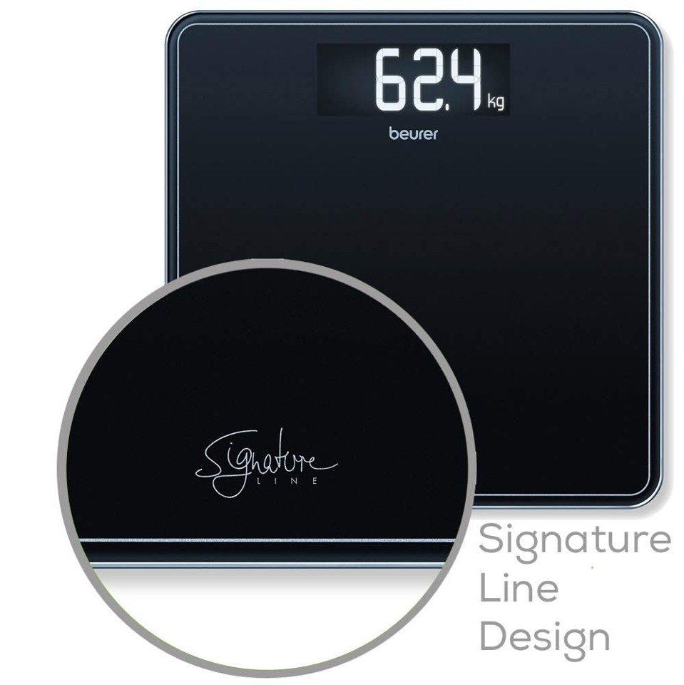 Beurer - GS 400 Bathroom Scale Glass ( Black ) - 5 Year warranty