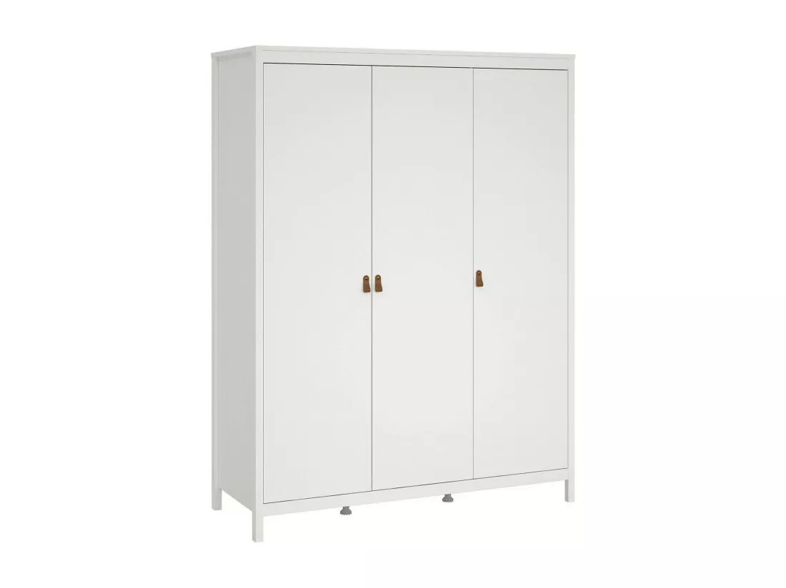 Garde-robe 3 portes Dsemiol, Meubles de chambre, Penderie de plain-pied, Placard à vêtements, 150x58 h199 cm, Blanc