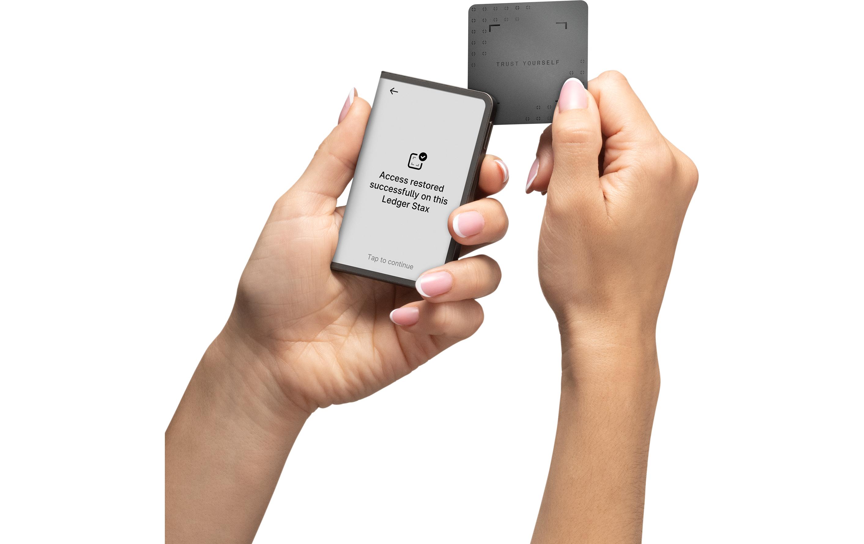 Stax inkl. Recovery Key<br>Kryptowallet mit Bluetooth und Wiederherstellungsschlüssel