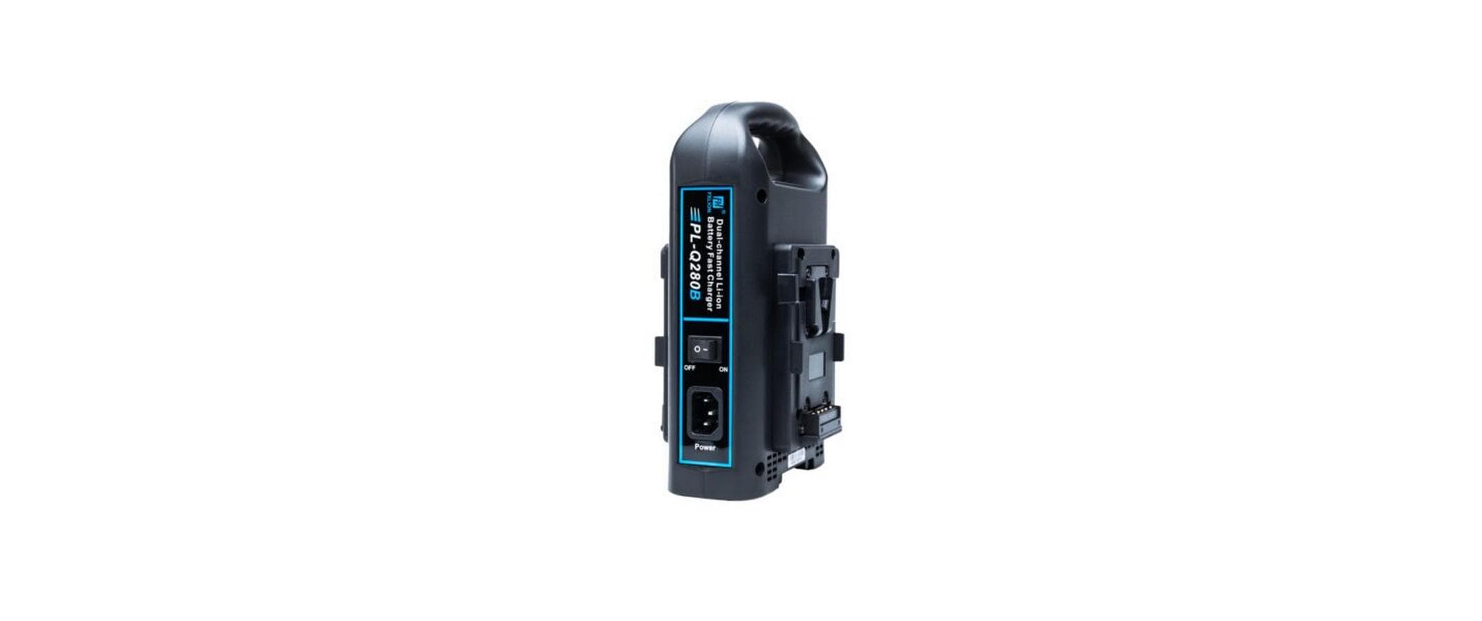 Ladegerät PL-Q280B Fast Charger V-Mount (2 Kanal)<br>Schnellladegerät mit zwei Kanälen
