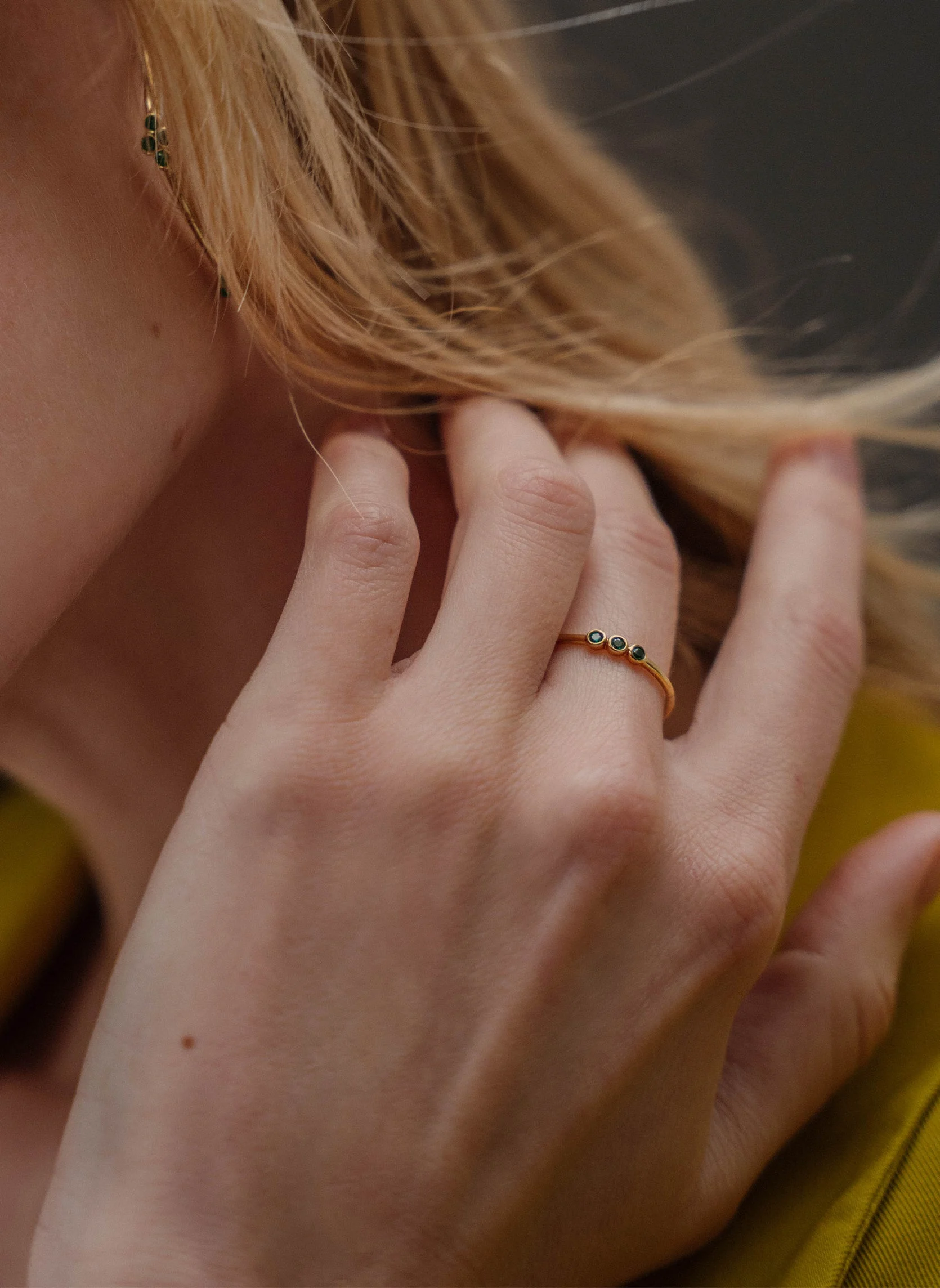 MEDITRINA - Bague fine meditrina | Vert