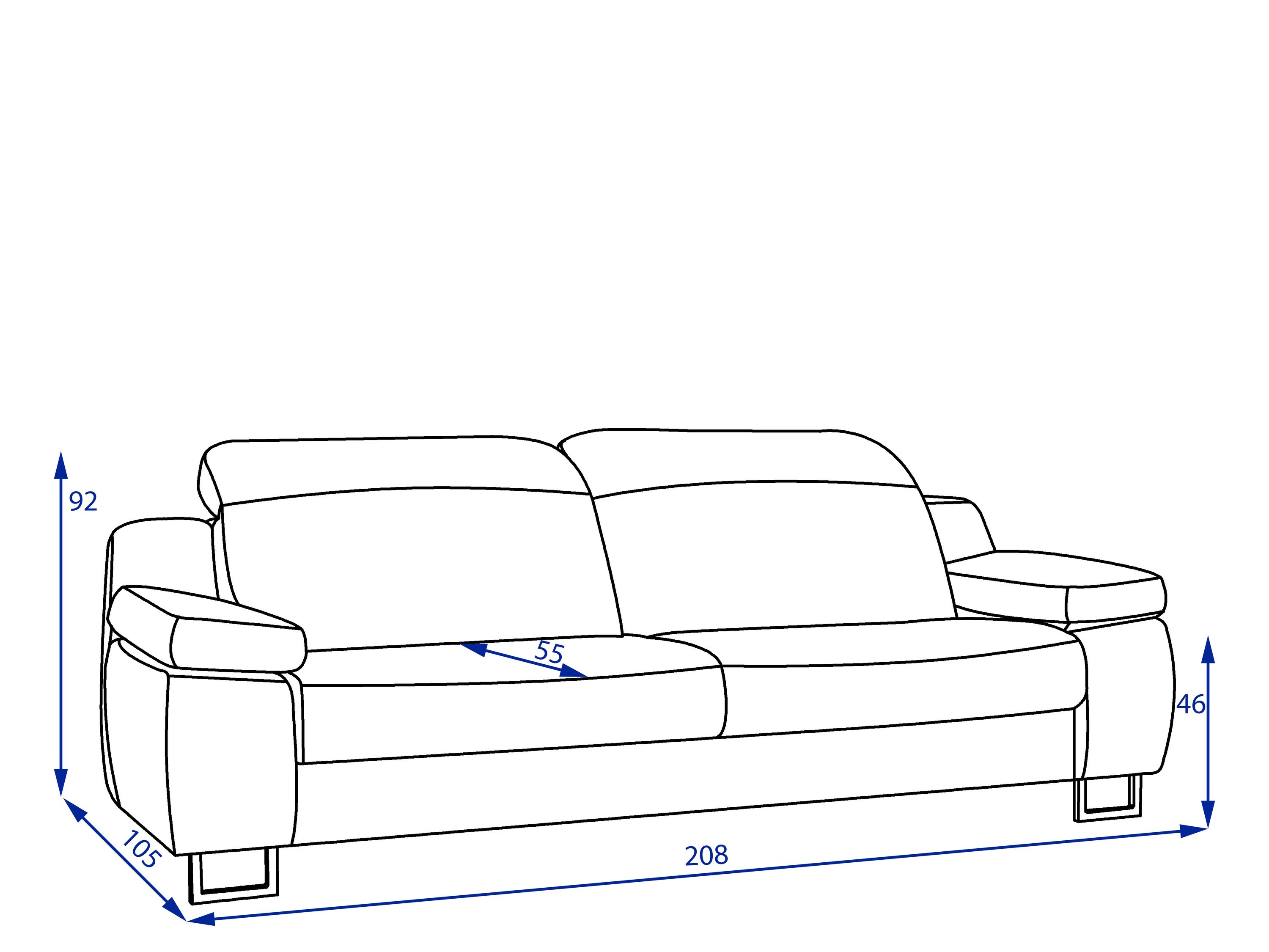 Sofa Rolf Weber 2,5 Sitzer HAGEN