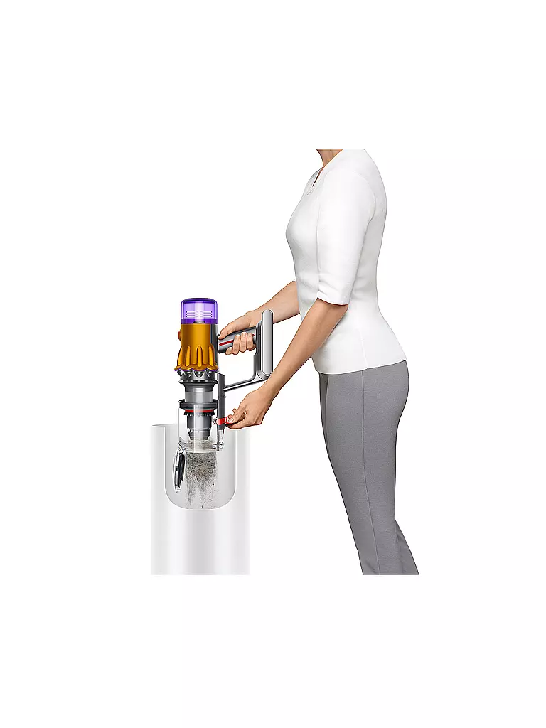 DYSON Staubsauger V12 DETECT SLIM ABSOLUTE Nickel/Gelb silber