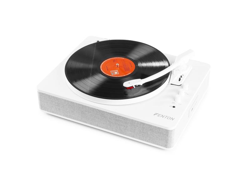 Fenton Plattenspieler mit Bluetooth RP162 Weiss Retro Plattenspieler mit Bluetooth, USB-Player und Umwandlungsmöglichkeit für Schallplatten