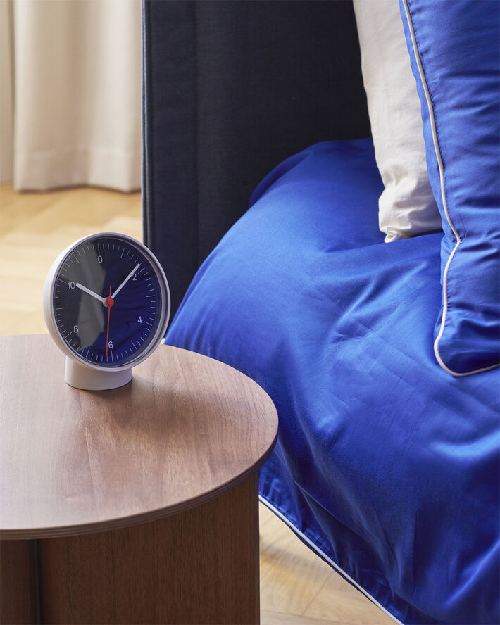 Hay Table Clock-White_ White