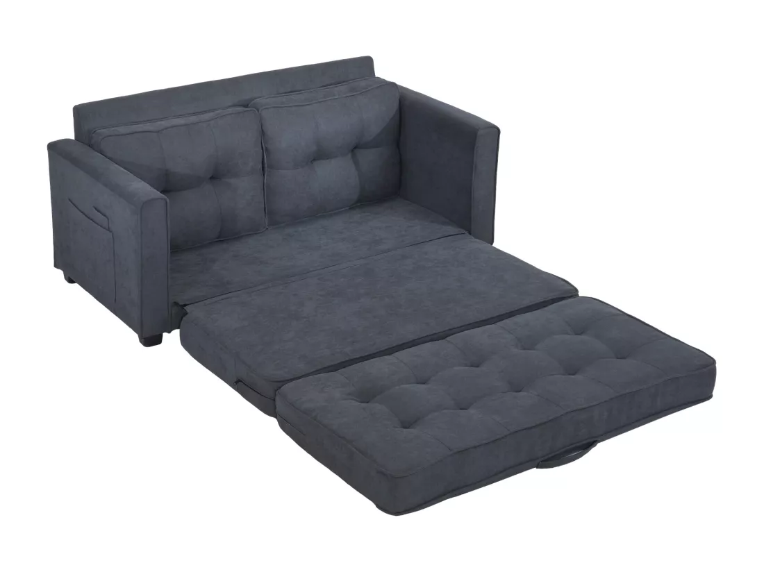 Canapé double, canapé avec fonction de couchage, design moderne, canapé-lit, canapé de salon avec poches latérales