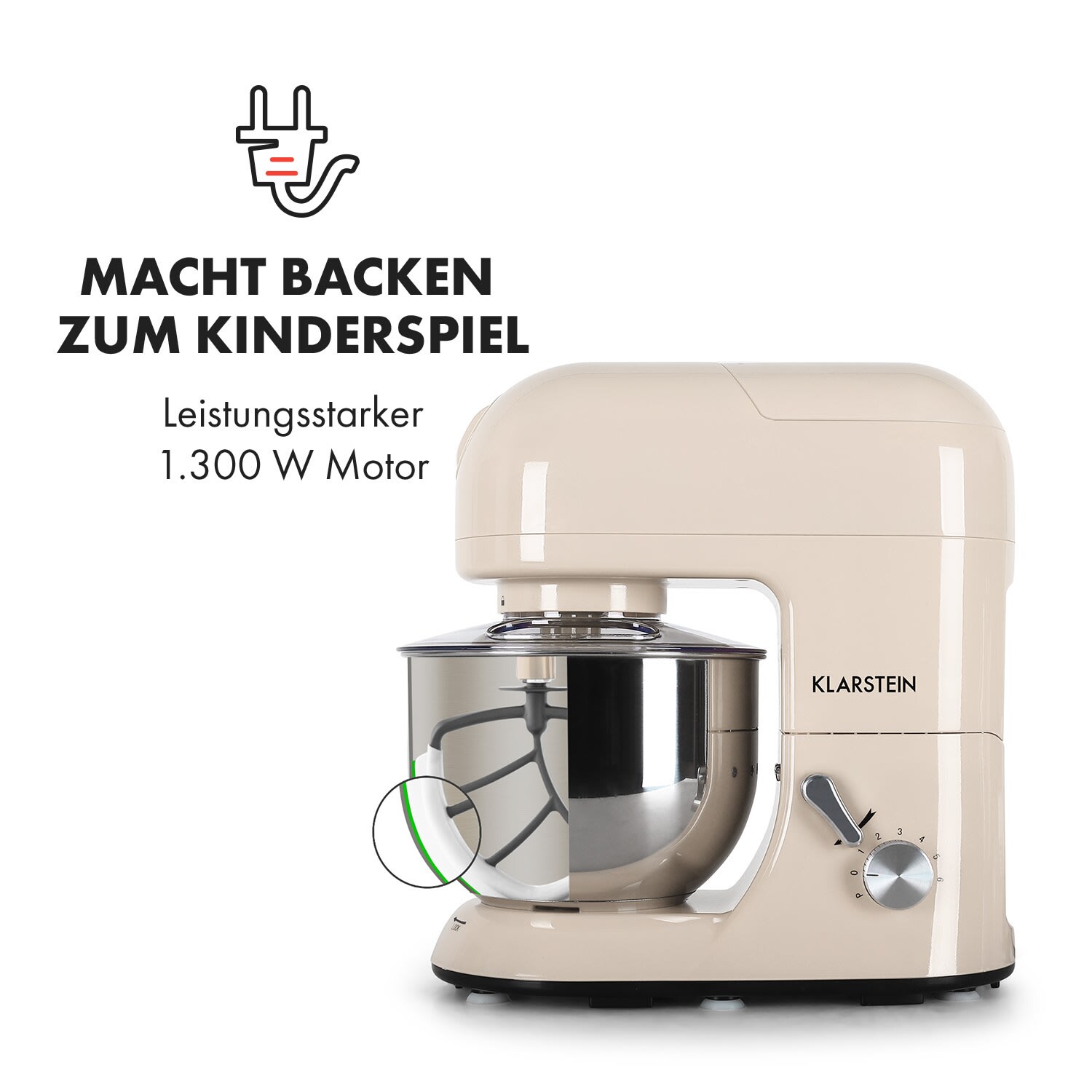 Lucia Küchenmaschine 3-in-1 1800 W / 2,7 PS 5 Ltr Edelstahl BPA-frei Rot