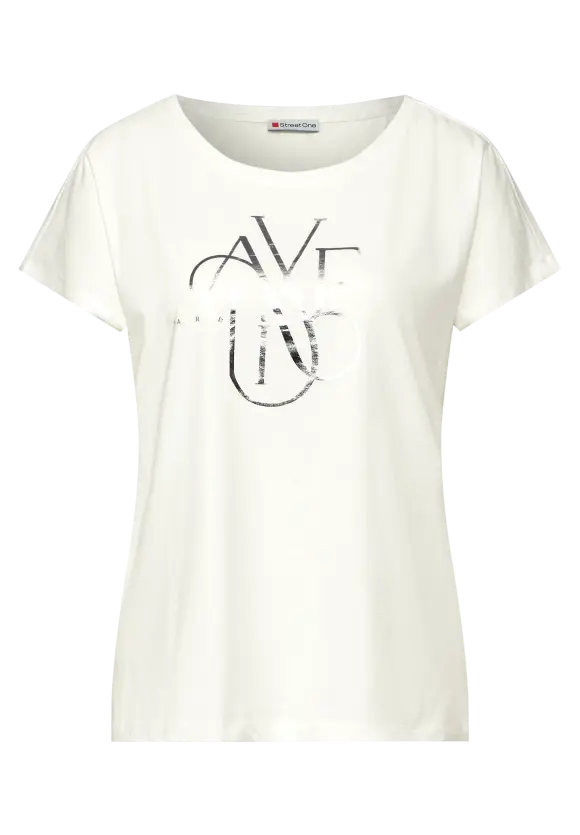 T-Shirt mit Wording - off white