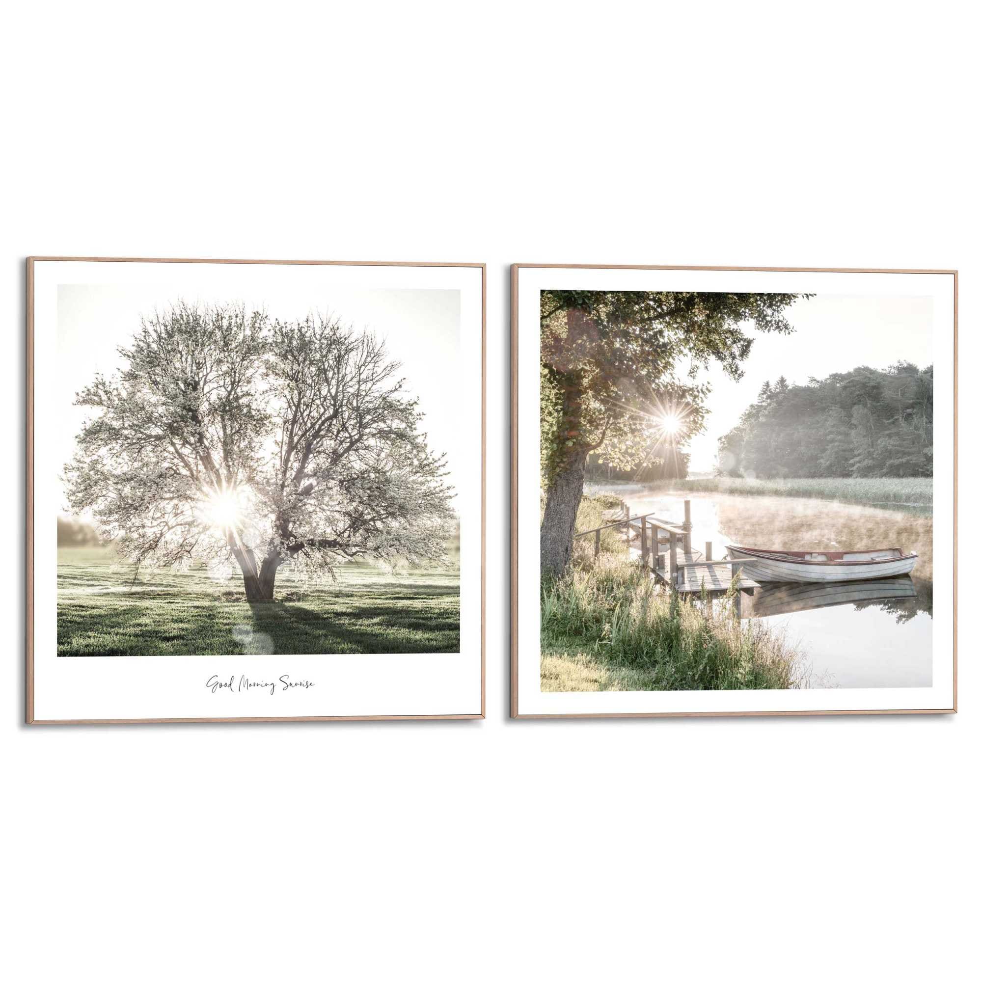 Reinders! Poster »Nature Vibe« Home Office - Grün - MDF - Landschaften - 50x50 cm