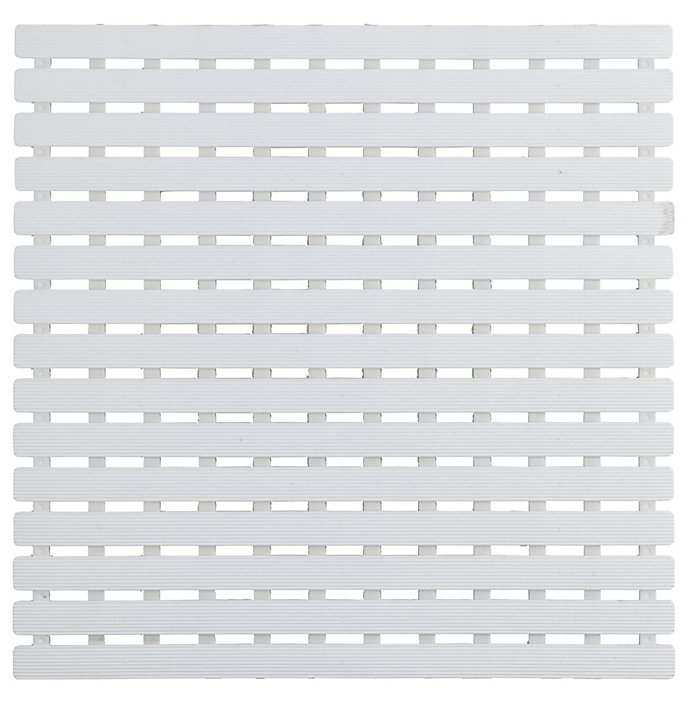Tapis de douche antidérapant Arinos blanc 54 x 54 cm