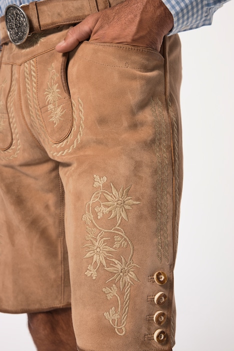 Trachtenhose, Tracht, Ziegenleder, traditionelle Stickereien, Gratis Ledergürtel