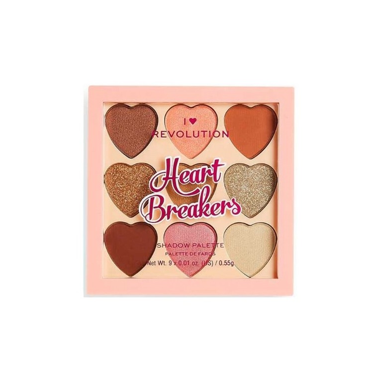 Makeup Revolution I Heart Makeup Palette mit 9 Lidschatten Heart Brakers Majestic 9x0,55 g