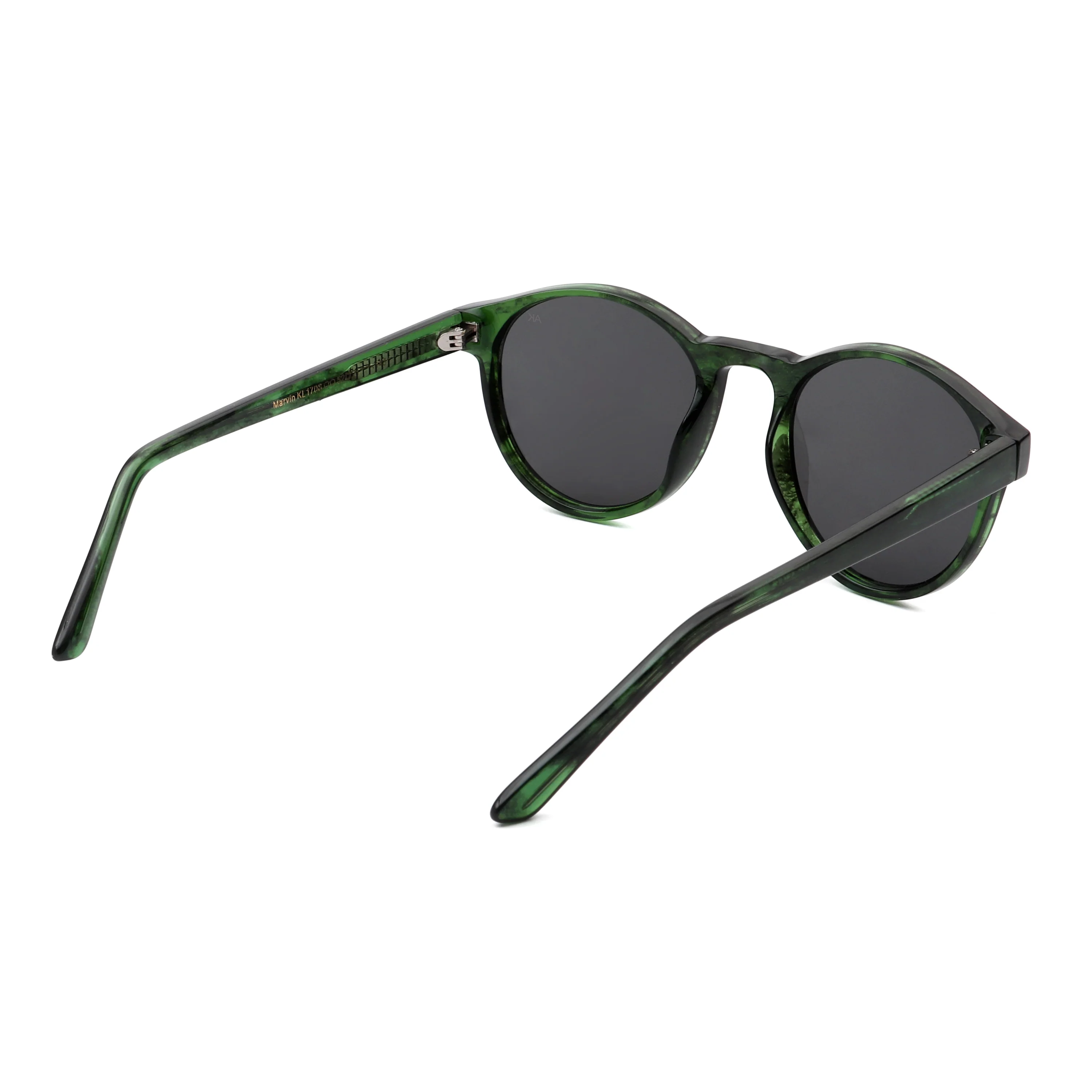 A. Kjærbede  Marvin solbrille - Green Marble Transparent