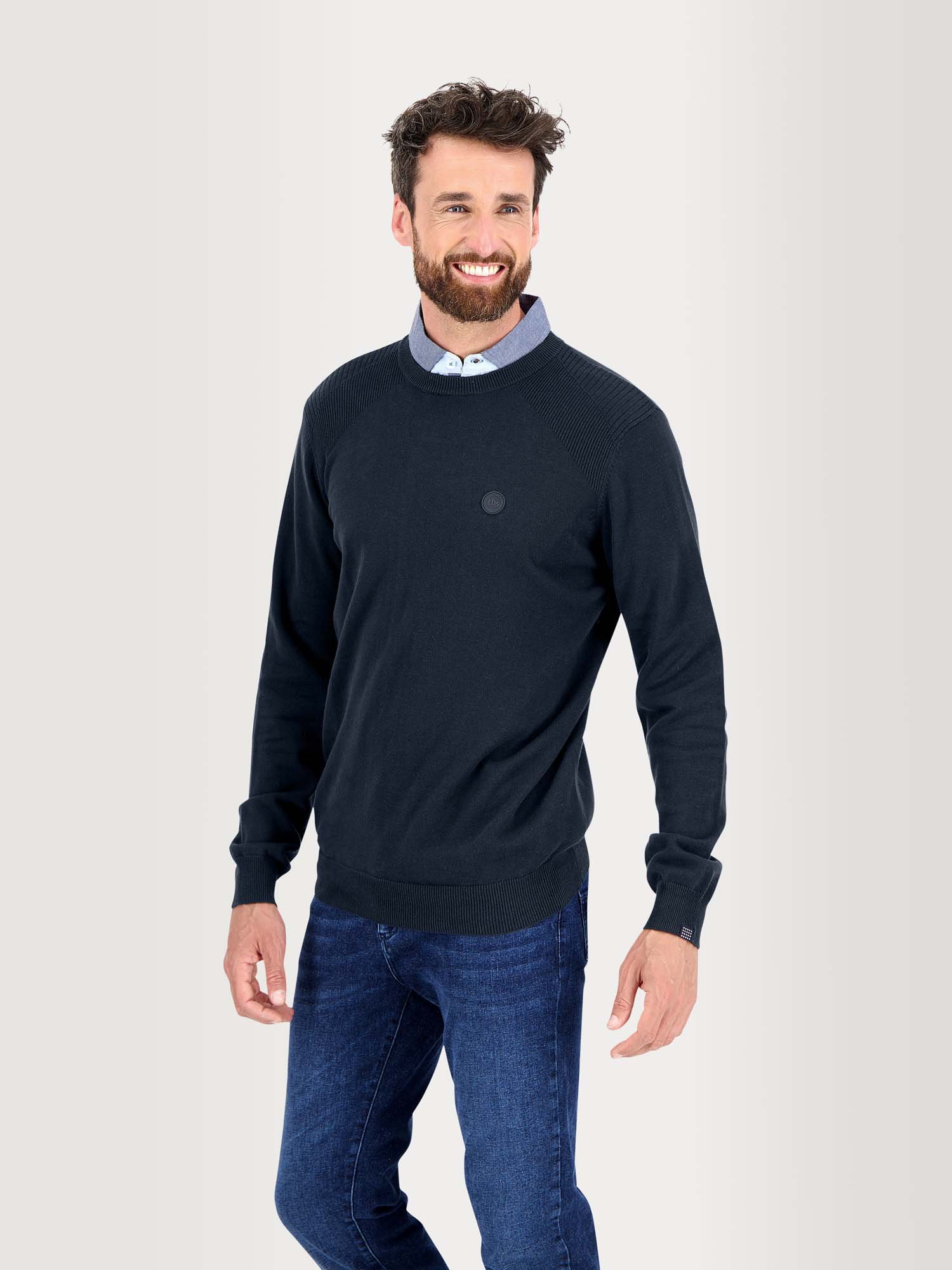 Pull Homme Fin Coton Biologique Marine