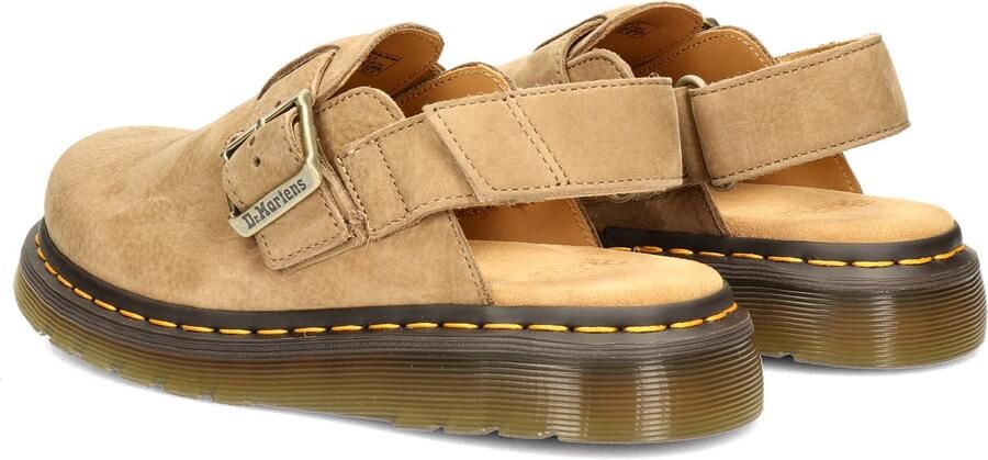 Dr. Martens Patchwork Leren Sandalen met Riptape Straps Beige Heren