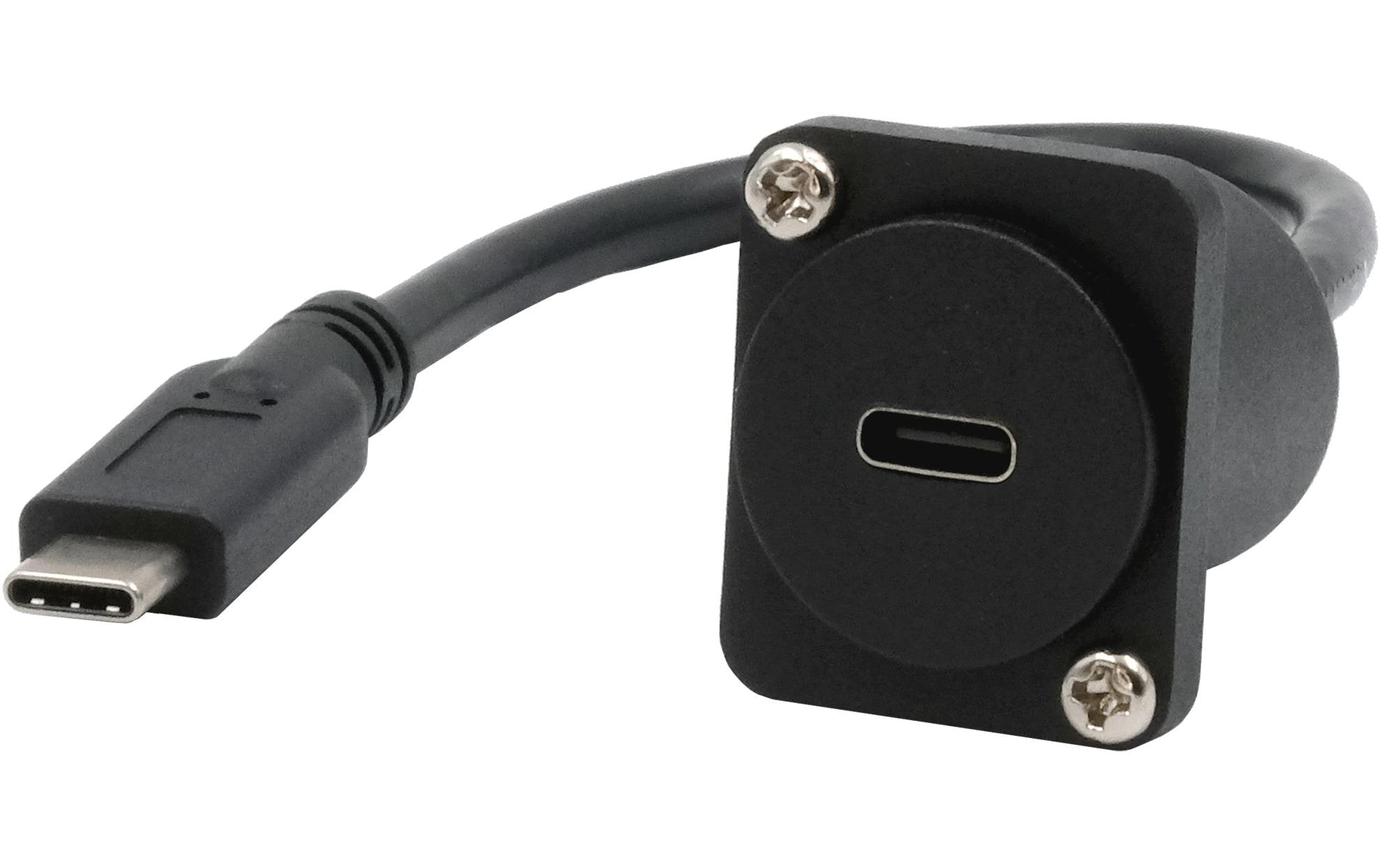 USB 3.1 Adapter D-Typ Kabel USB-C Stecker - USB-C BuchseD-Typ Kabel-Adapter USB-C Buchse zu Stecker, USB 3.2 Gen 2, 20 cm