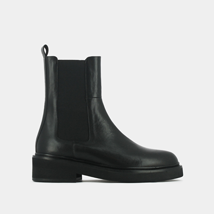 Boots à élastiques  en cuir noir
