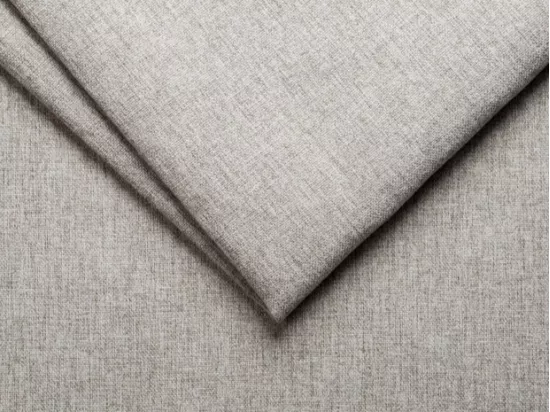 Canapé d'angle convertible et réversible en tissu gris clair MELTANA