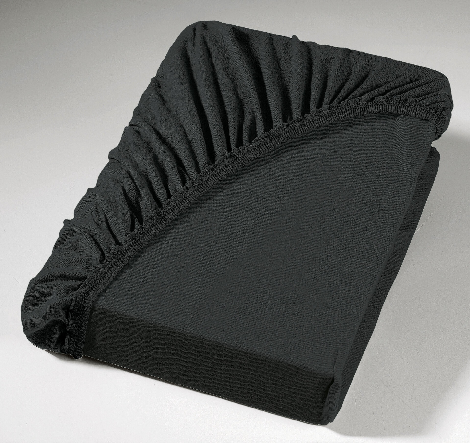 Vario Jersey-Spannbetttuch 140-160 x 200 cm schwarz