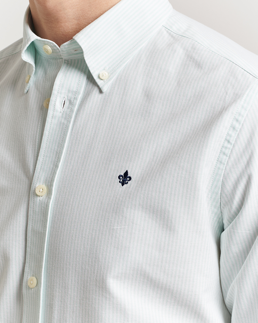 Morris Douglas Striped Oxford Green