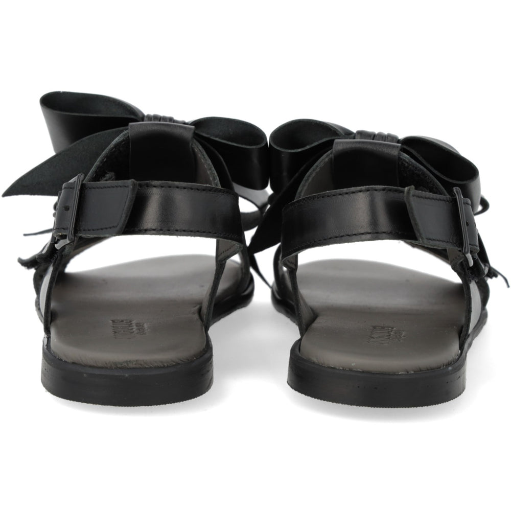 Køb Angulus Black Sandal Med Sløjfe, Velcro Og Spænde