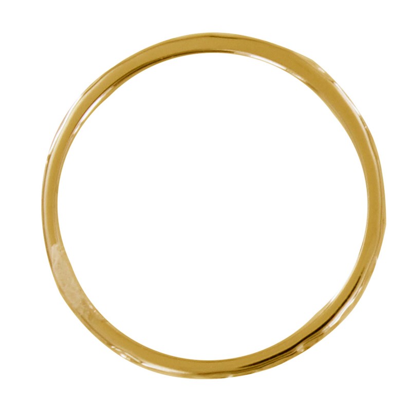 Bague Plaqué Or Alliance Fine Martelée
