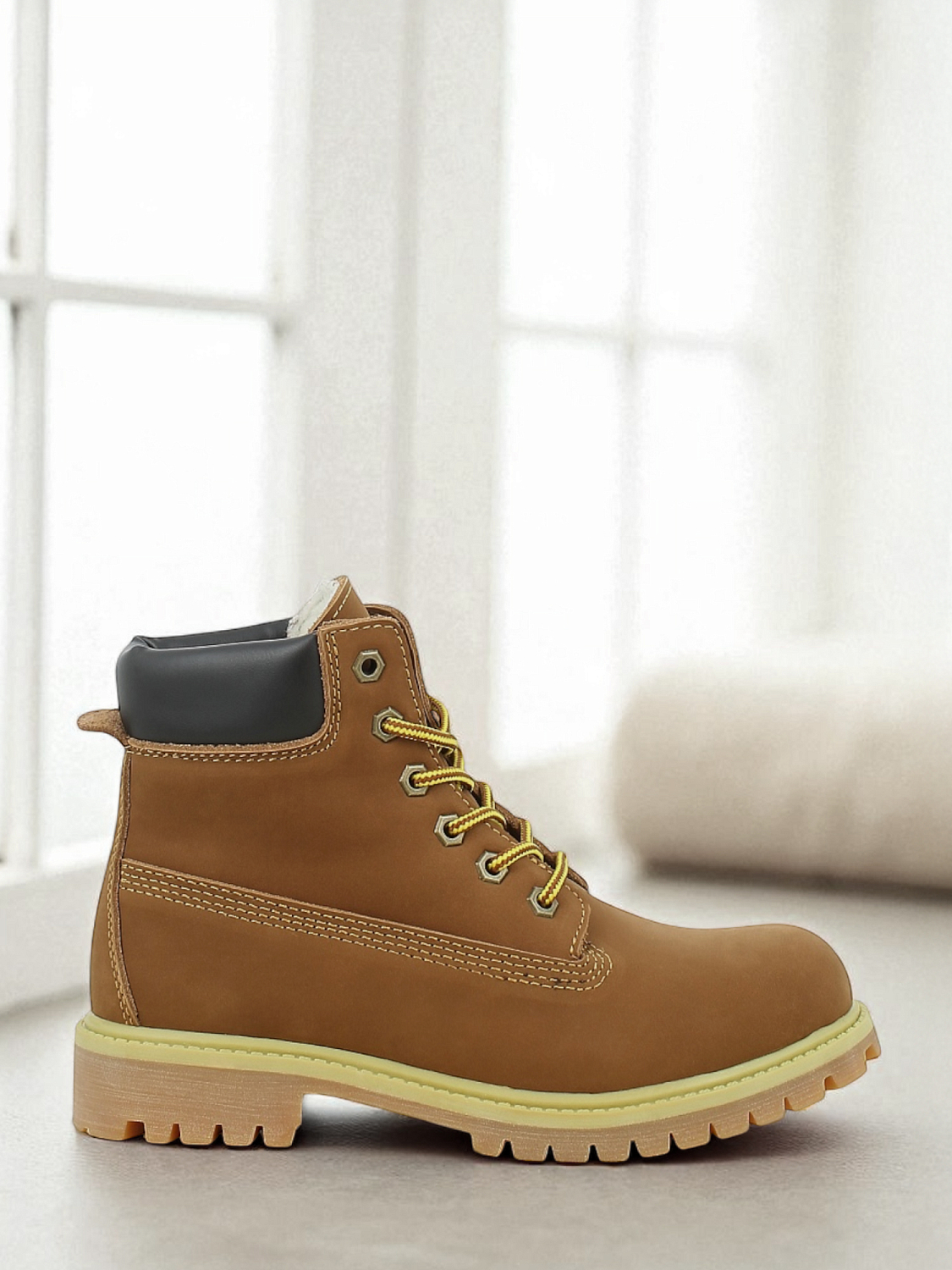 Rugged Gear Winter Leather Wool Boot