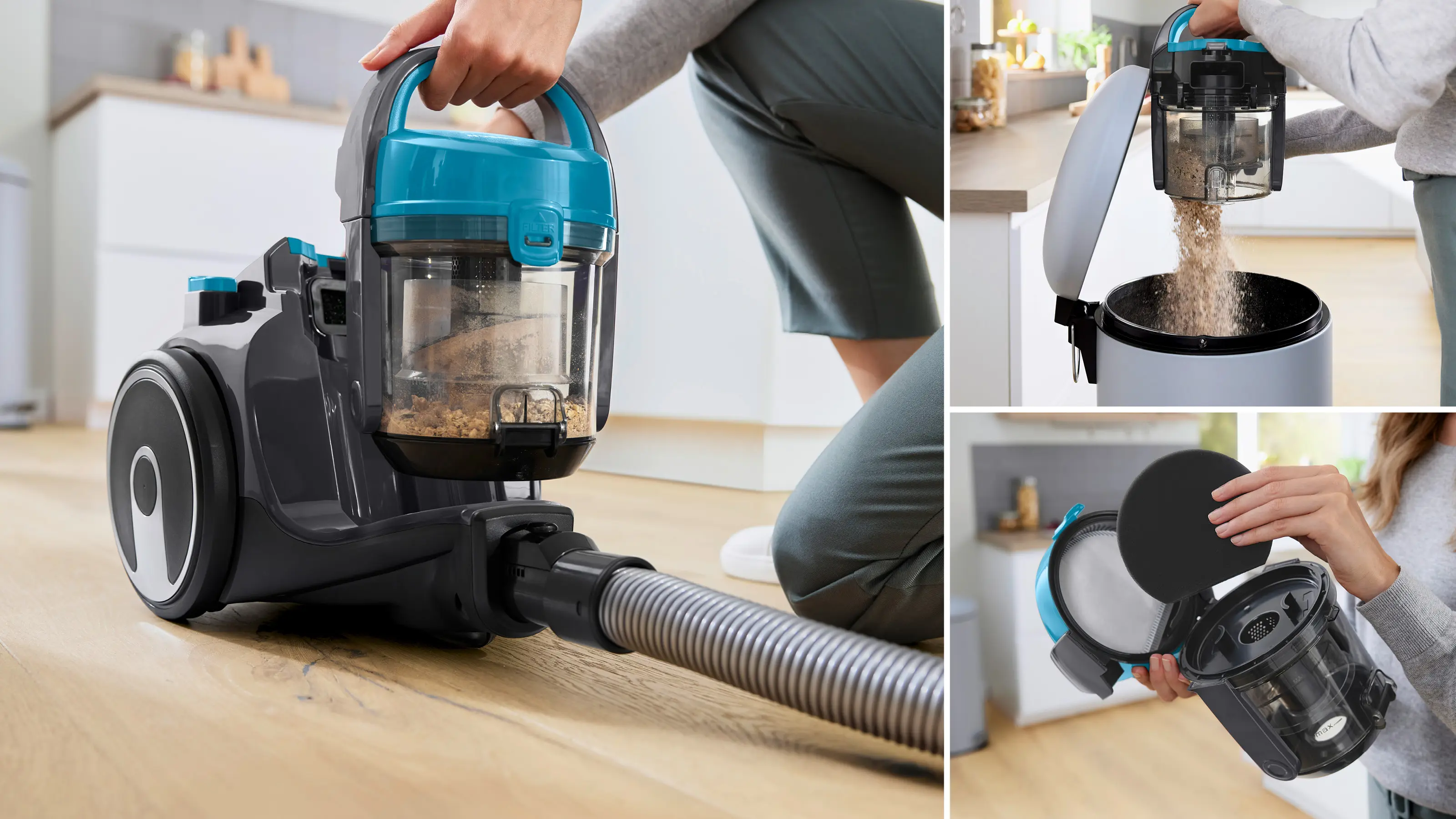 Serie 2 Stofzuiger zonder zak Turquoise