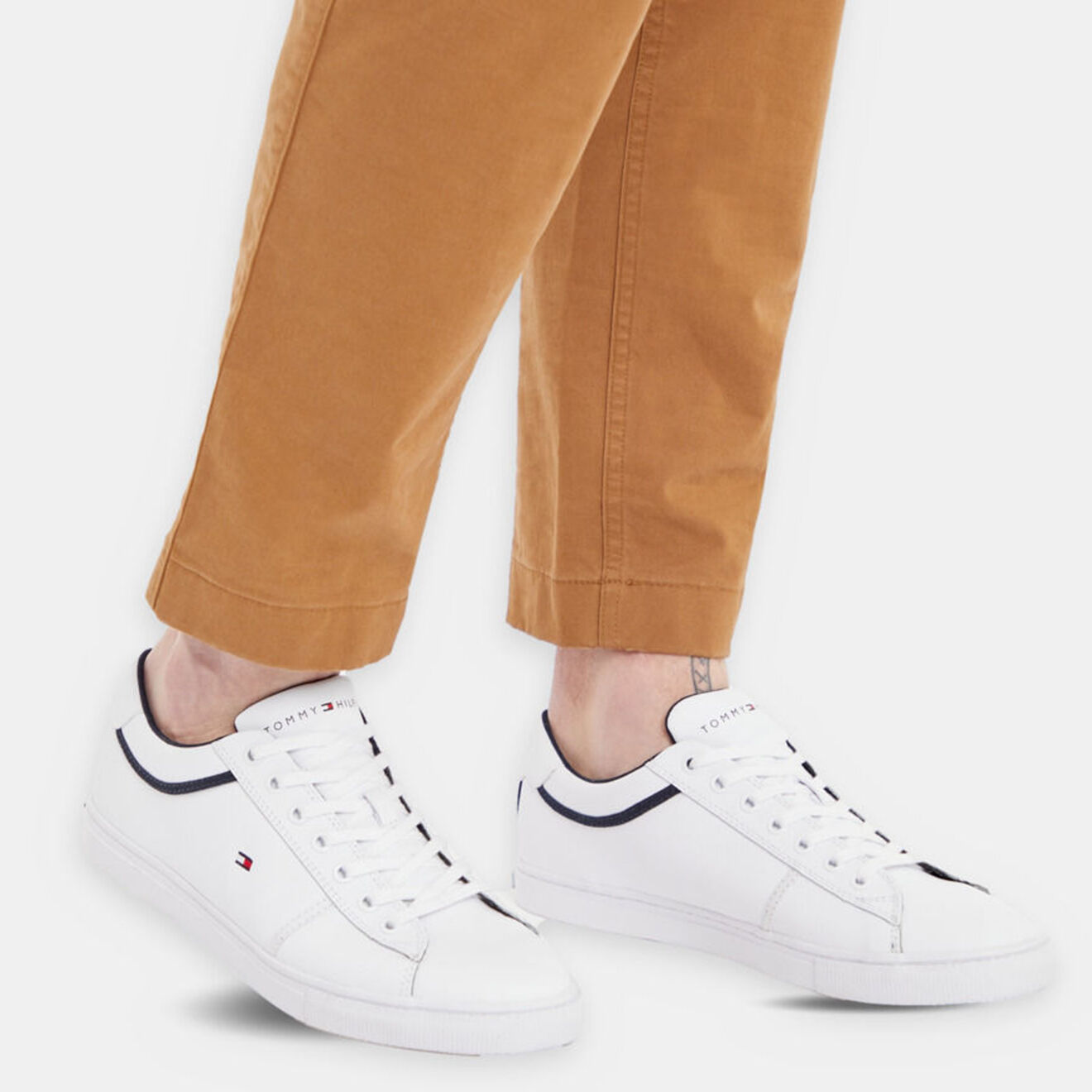 Tommy Hilfiger Baskets en Cuir Iconic Vulc blanches