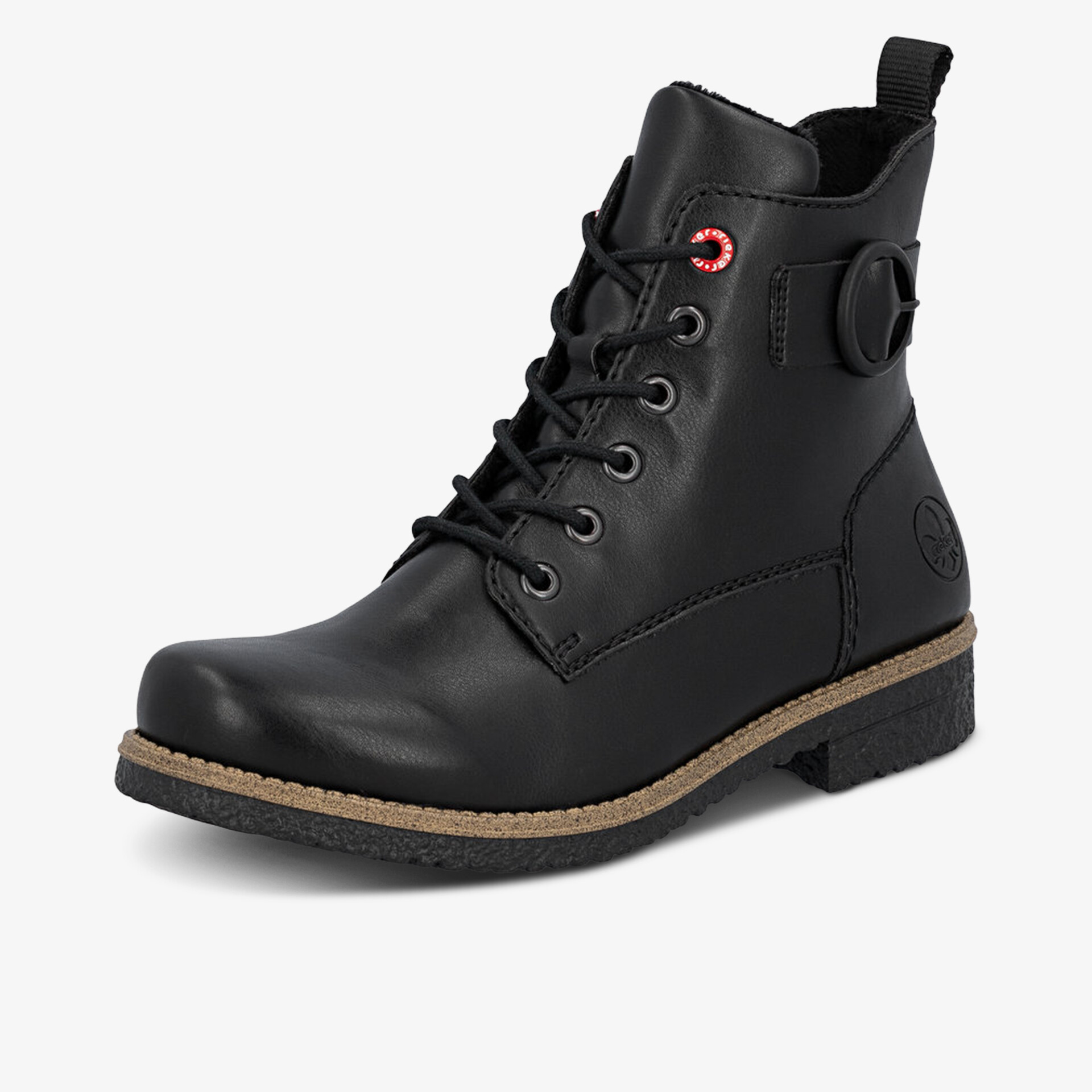 rieker Damen Schnürstiefeletten schwarz