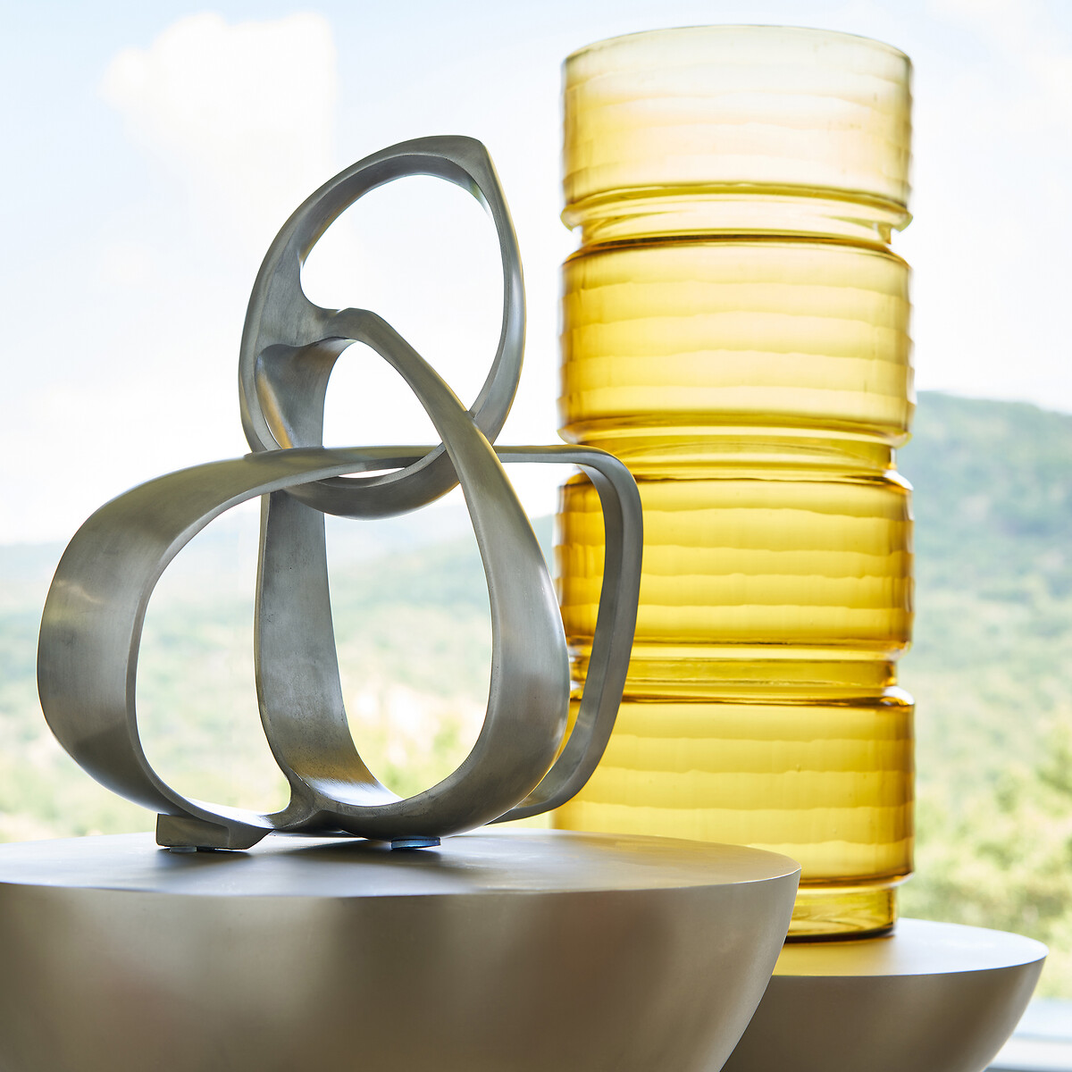 AM.PM<br>Vaso de vidro amarelo transparente, Sunira