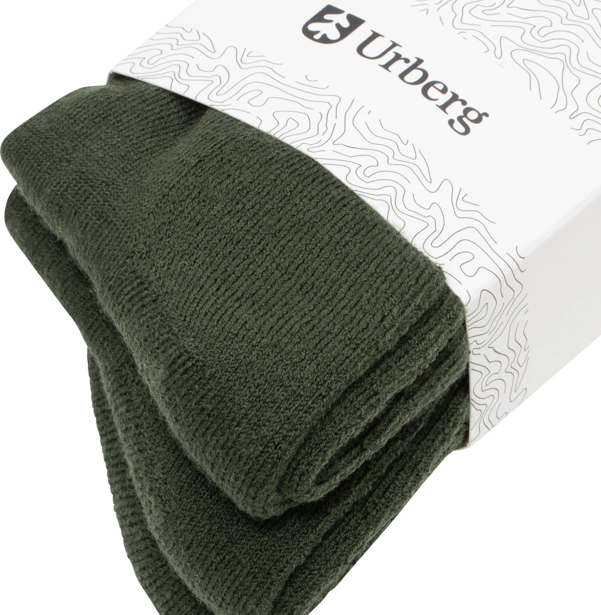 Urberg Thicker Every Day Merino Wool Sock 3p Adult Kombu Green