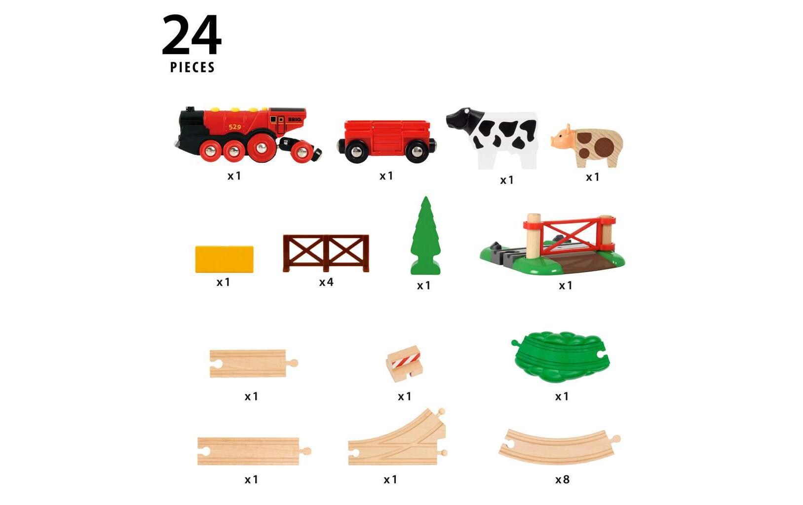 BRIO World Mighty Red Train SetBauernhof-Zugset