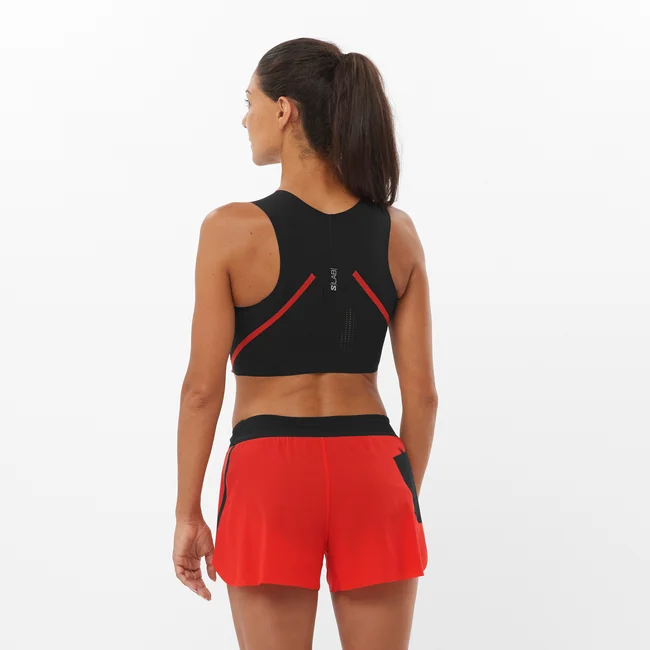 S/LAB SPEED  Tanktop Damen DEEPBLACK/FieryRed