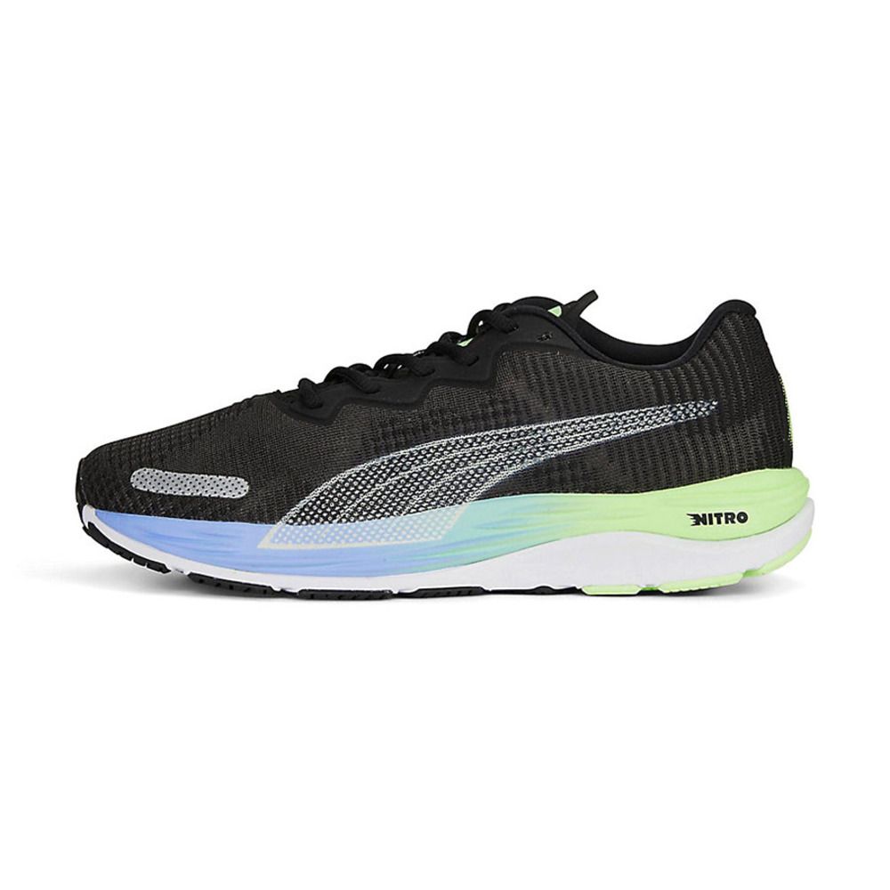 Puma VELOCITY NITRO 2 FADE - Chaussures Running Homme puma black/elektro purple/puma silver