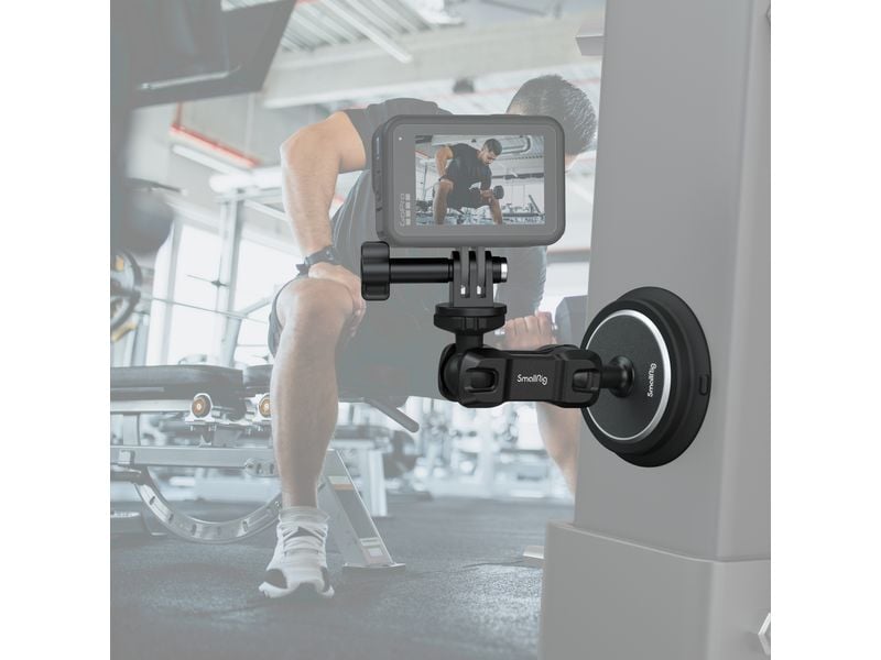 Smallrig Saugnapfhalterung Magic Arm Magnetic Magic Arm Magnetische Saugnapfhalterung für Action-Kameras