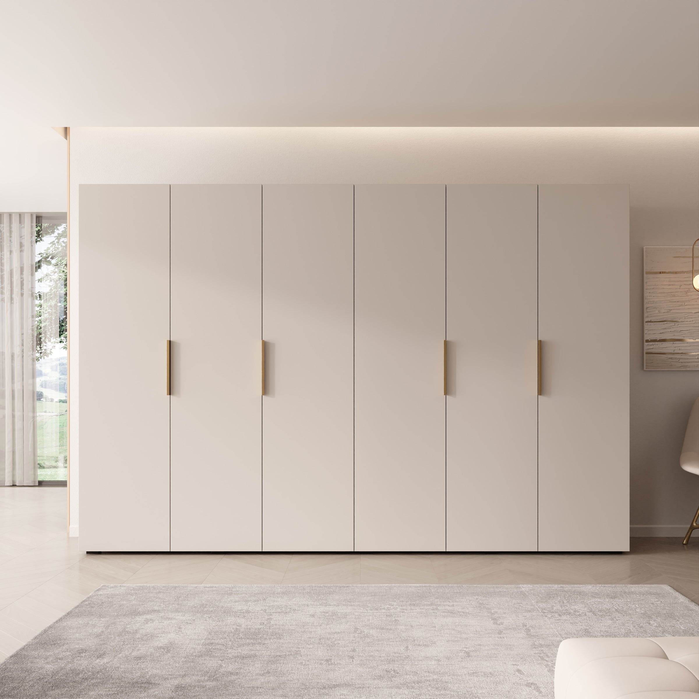 Marquesa - Kledingkast - Beige - 300x50x202 cm