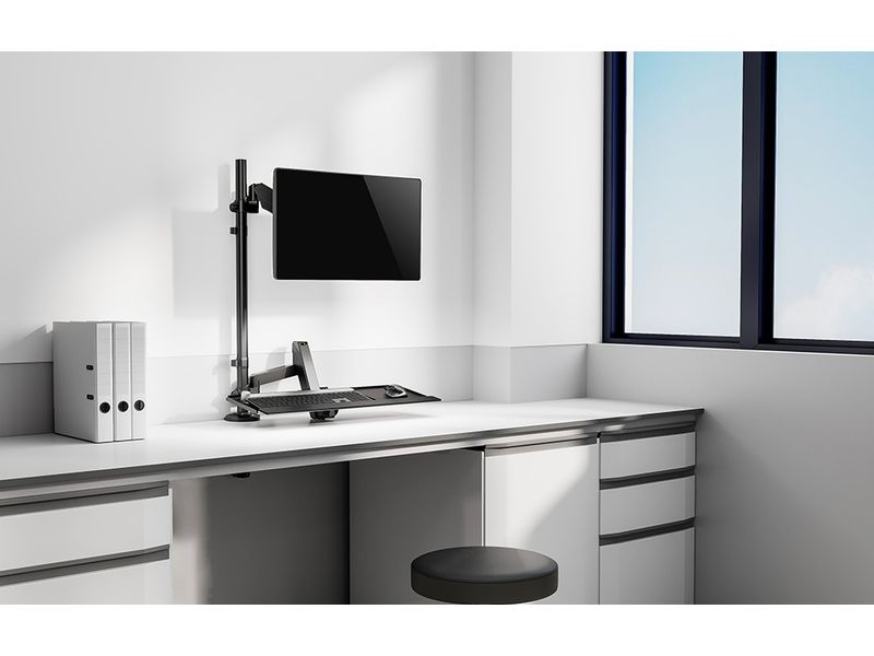 NEOMOUNTS Monitor-Standfuss DS90-325BL1 Schwarz Höhenverstellbarer Tischarbeitsplatz für 1732
