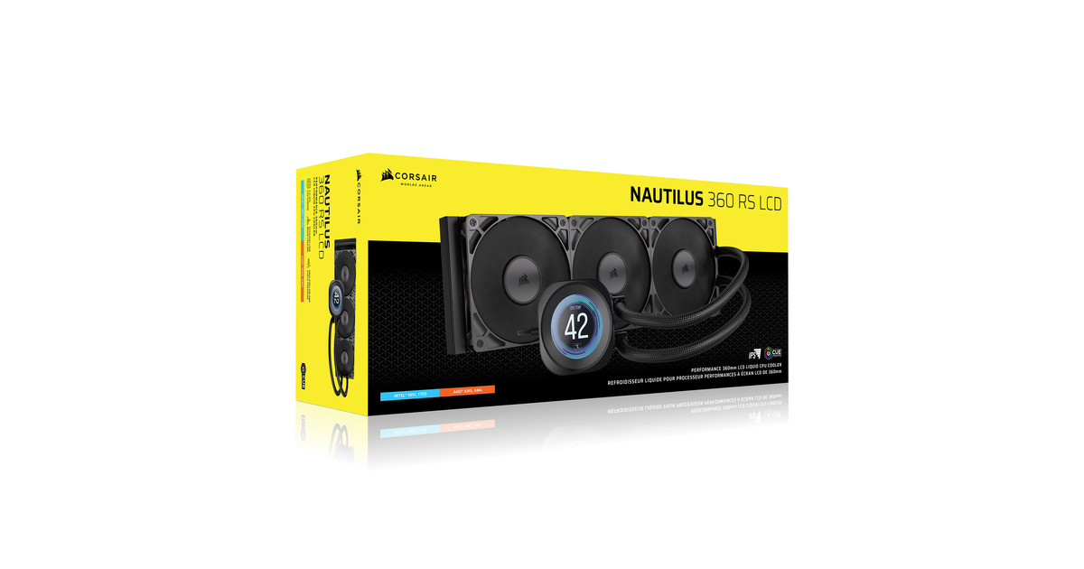 CorsairNAUTILUS 360 RS LCD CPU-vloeistofkoeler waterkoeling  (Zwart)