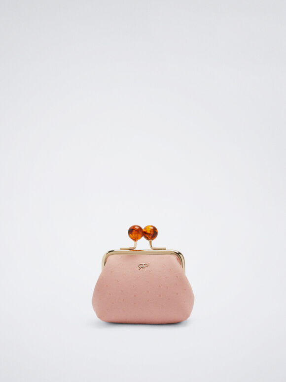 Porta-moedas gravado - Rosa